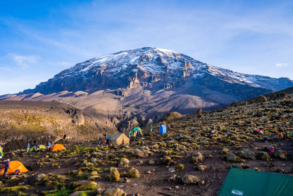 Zelten auf dem Kilimanjaro auf dem Weg zum Uhuru Peak